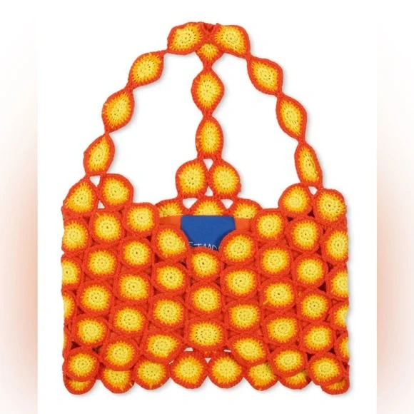 SIMON MILLER Rummie  Crochet Top in Hibiscus. Size M - Picture 2 of 13